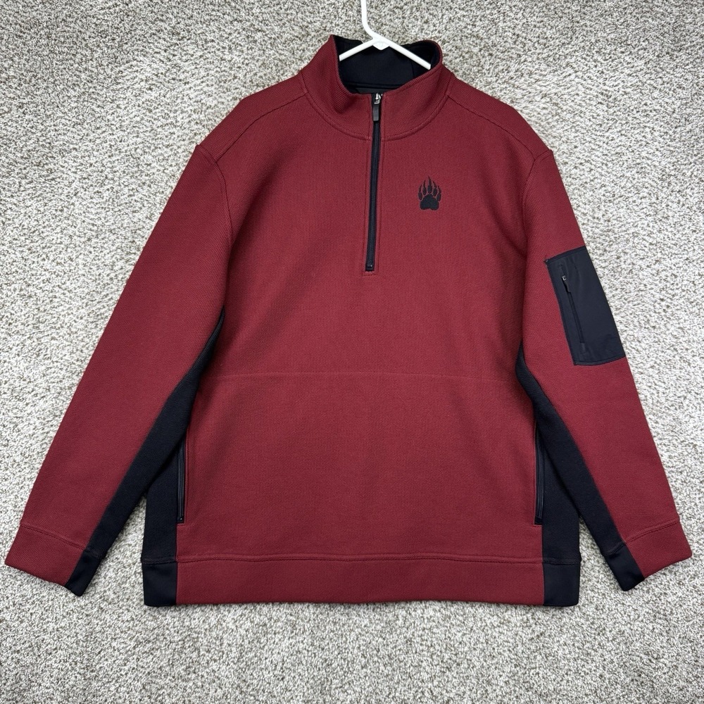 Alaskan Hardgear Gravel Tec Fleece Men's 2XL XXL 1/4 Zip Pullover Jacket Red